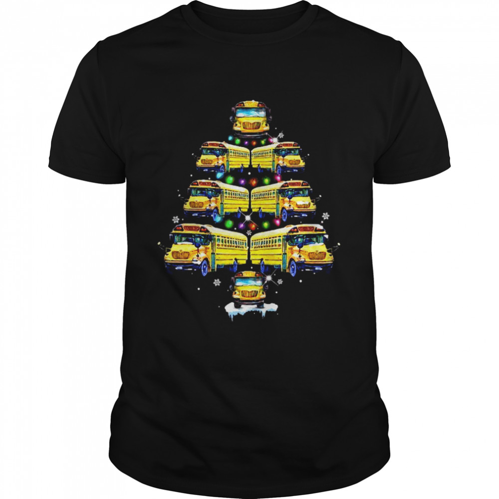School Bus Christmas Tree Shirt