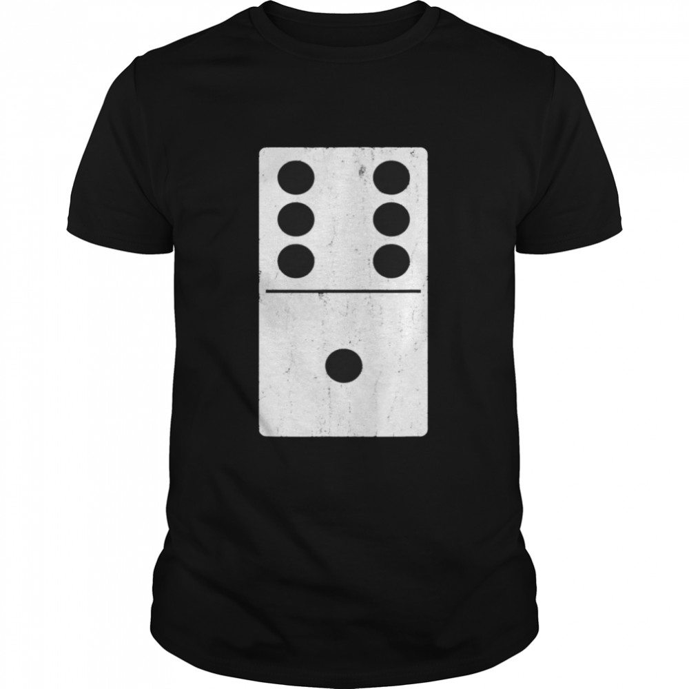 domino Halloween Matching Group Tiles Six One 6 1 Funny Shirt