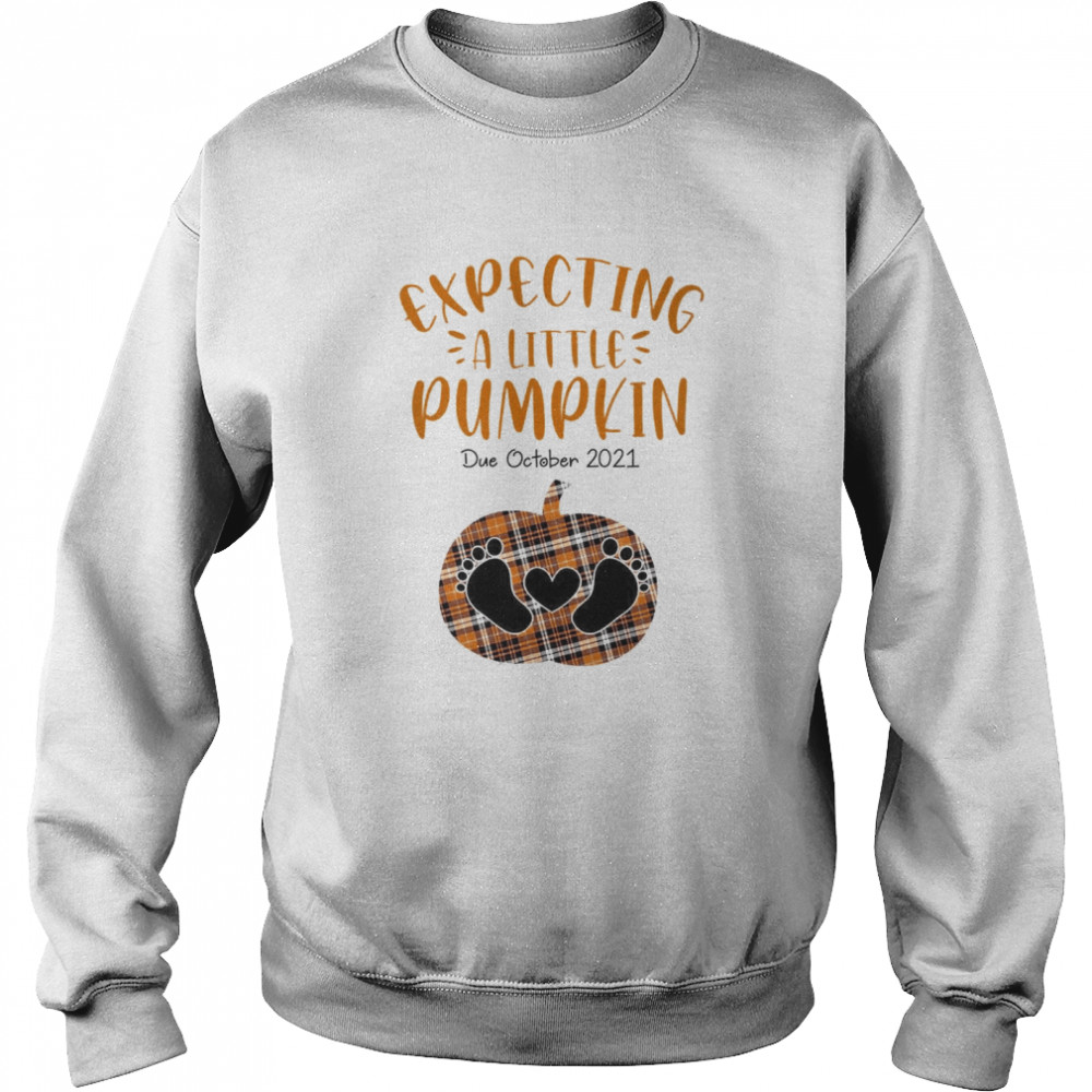 Expecting a little pumpkin due october 2021 shirt Unisex Sweatshirt