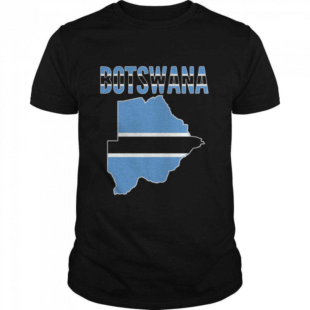 Botswana Gift Botswana Country Map Flag T-shirt