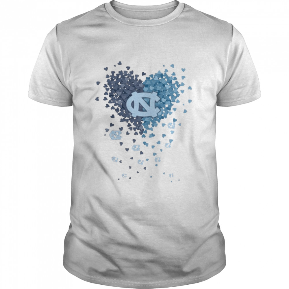 Common Mini Heart North Carolina Tar Heels football Shirt