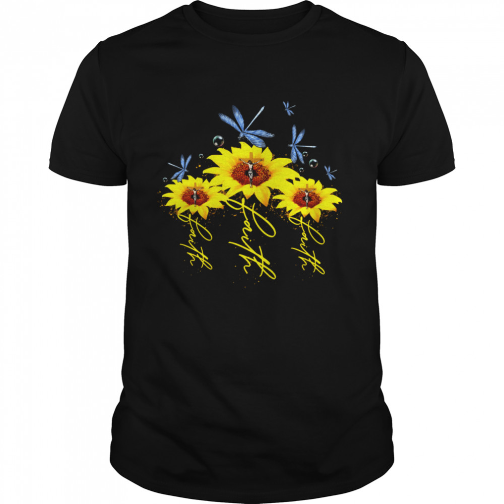 Faith three sunflower hot trending shirt