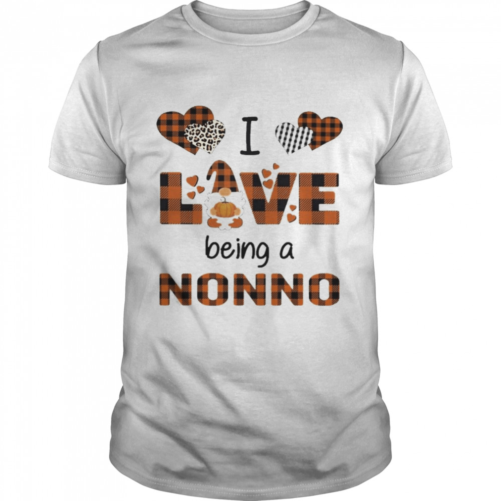 Gnomes hug Pumpkins I Love Being A Nonno shirt