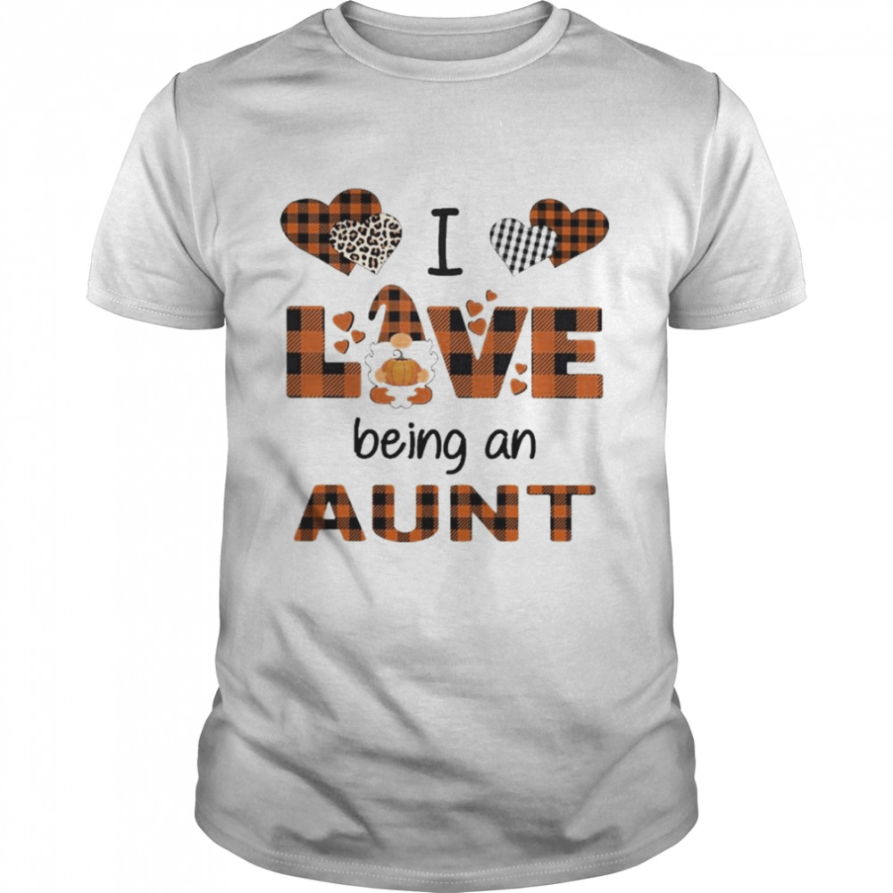 Gnomes hug Pumpkins I Love Being An Aunt shirt