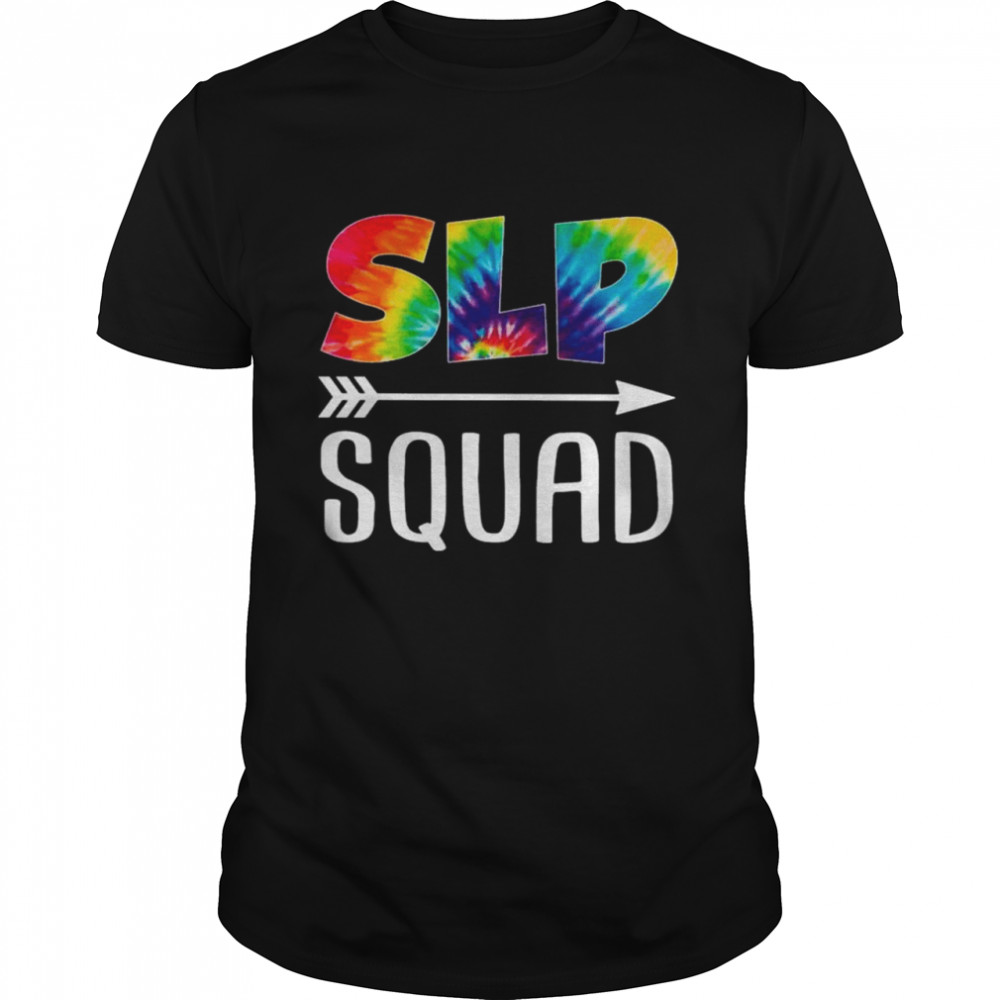 SLP Squad Tie Dye Style Rainbow shirt