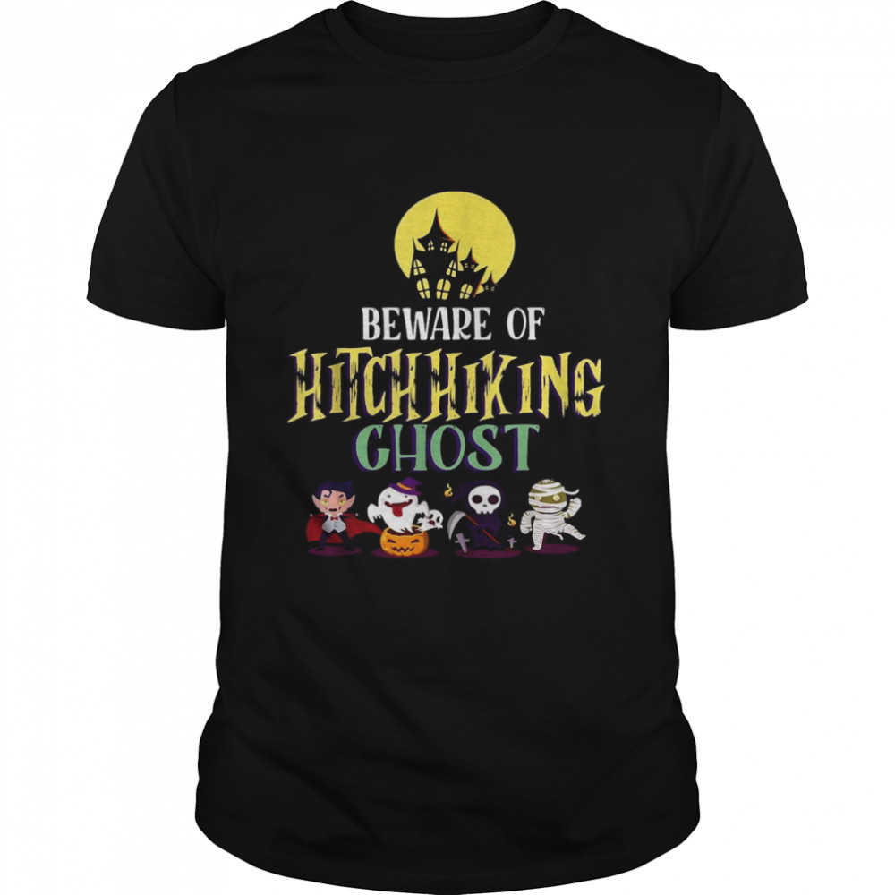 Vorsicht Vor Trampen Ghost Halloween Beware Of Hitchhiking Ghost T-shirt