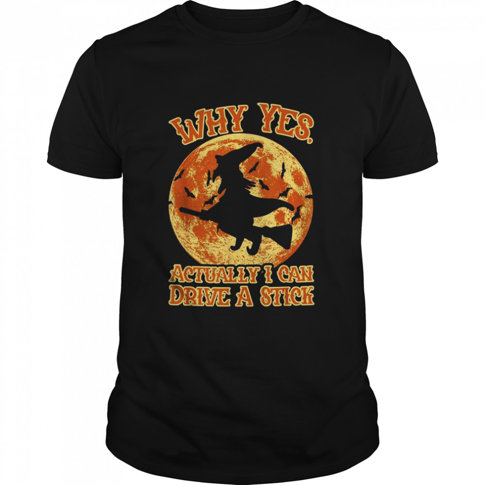 Halloween Driving a Stick Pun Design Shirt