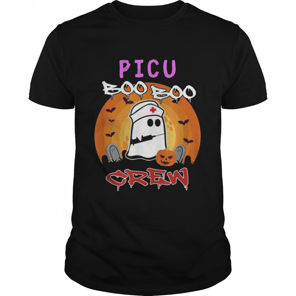 PICU Nurse Boo Boo Crew Halloween Sunset Shirt