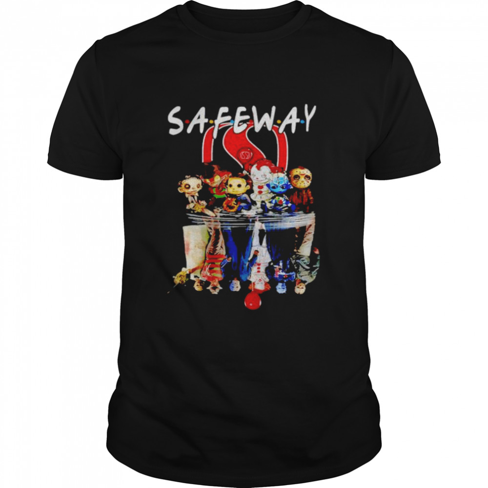 Awesome horror Halloween chibi Safe Way Friends water mirror shirt