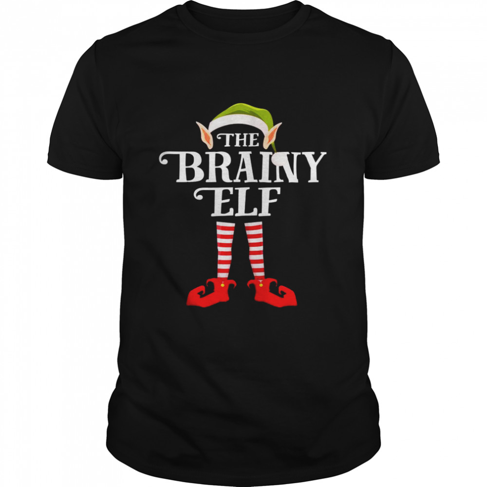 Brainy Elf Christmas Party Matching Family Group Pajama Shirt