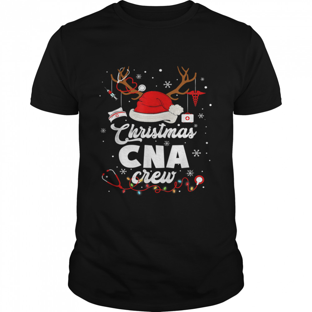 Christmas CNA Crew Santa Reindeer Nursing Xmas Pajama T-Shirt