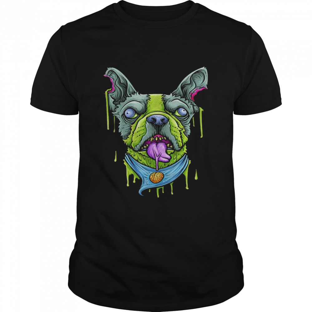 Halloween French Bulldog Zombie Apocalypse Scary Dog shirt