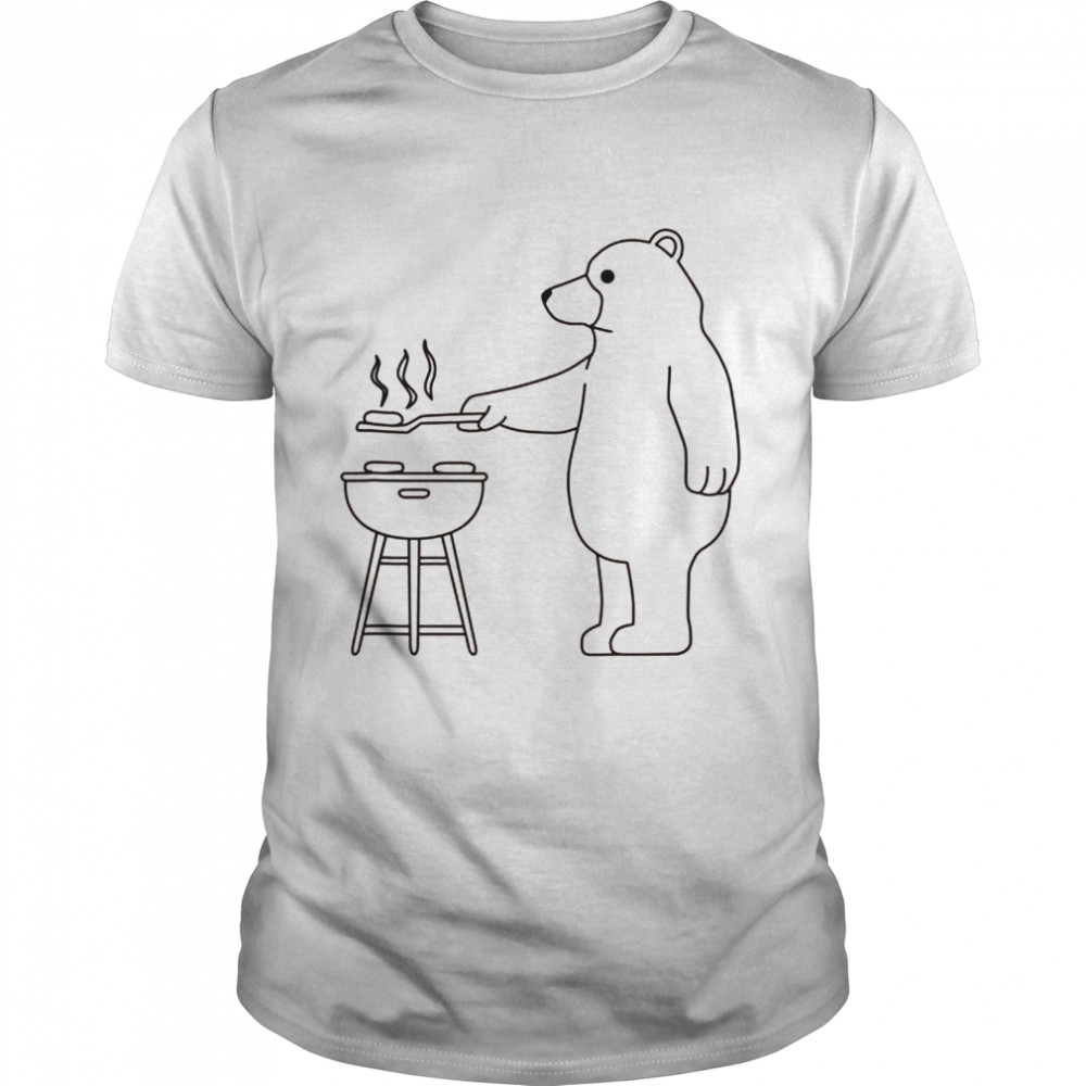 Ironic Grizzly Camping und Grillen Grill Shirt