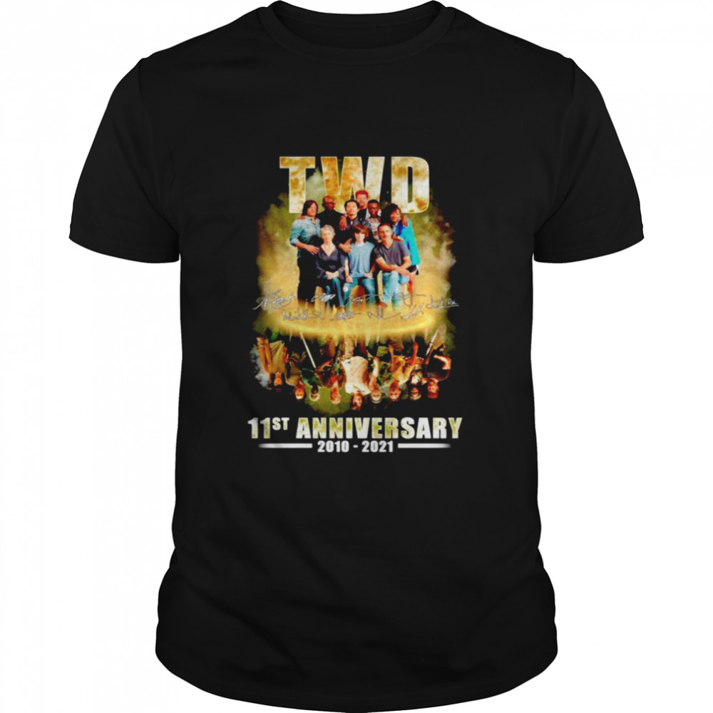 TWD 11st anniversary 2010-2021 signatures shirt