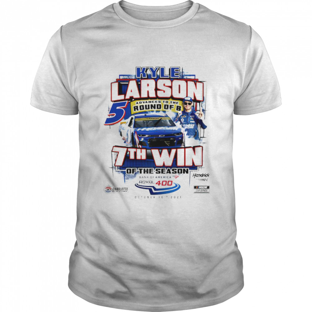 Kyle Larson Checkered Flag 2021 Bank of America Roval 400 Race Winner T-shirt