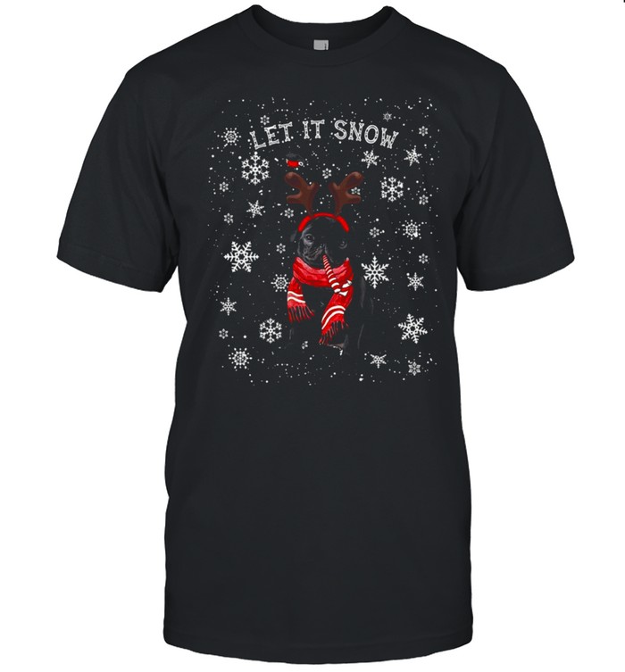 Let It Snow Black Labrador Pup Christmas Sweater T-shirt