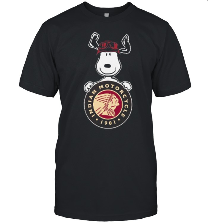 Snoopy hug Indian motorcycle 1901 Logo shirt