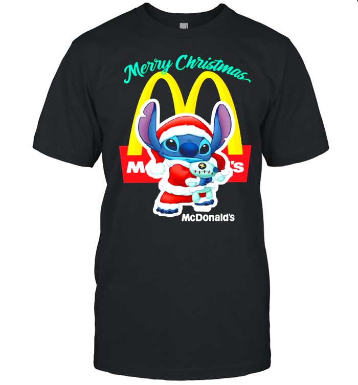 Stitch Merry christmas mcdonald’s shirt