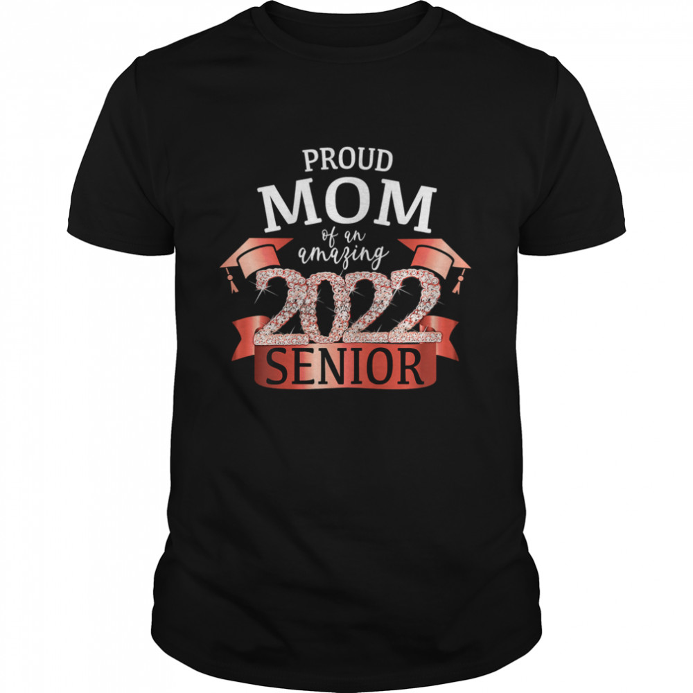 Womens Proud Mom of a 2022 Senior I School Color Red Party Decor T-Shirt