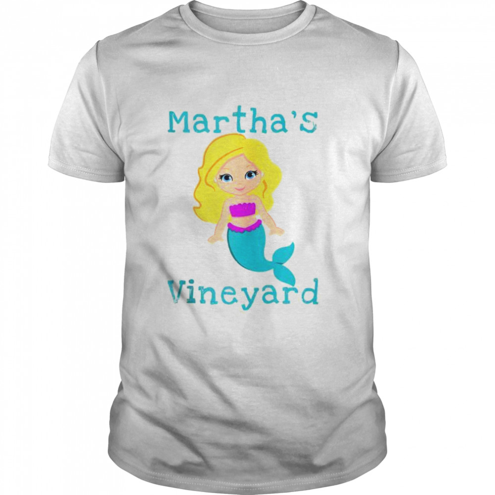 Distressed Martha’s Vineyard Massachusetts Mermaid Blonde Shirt