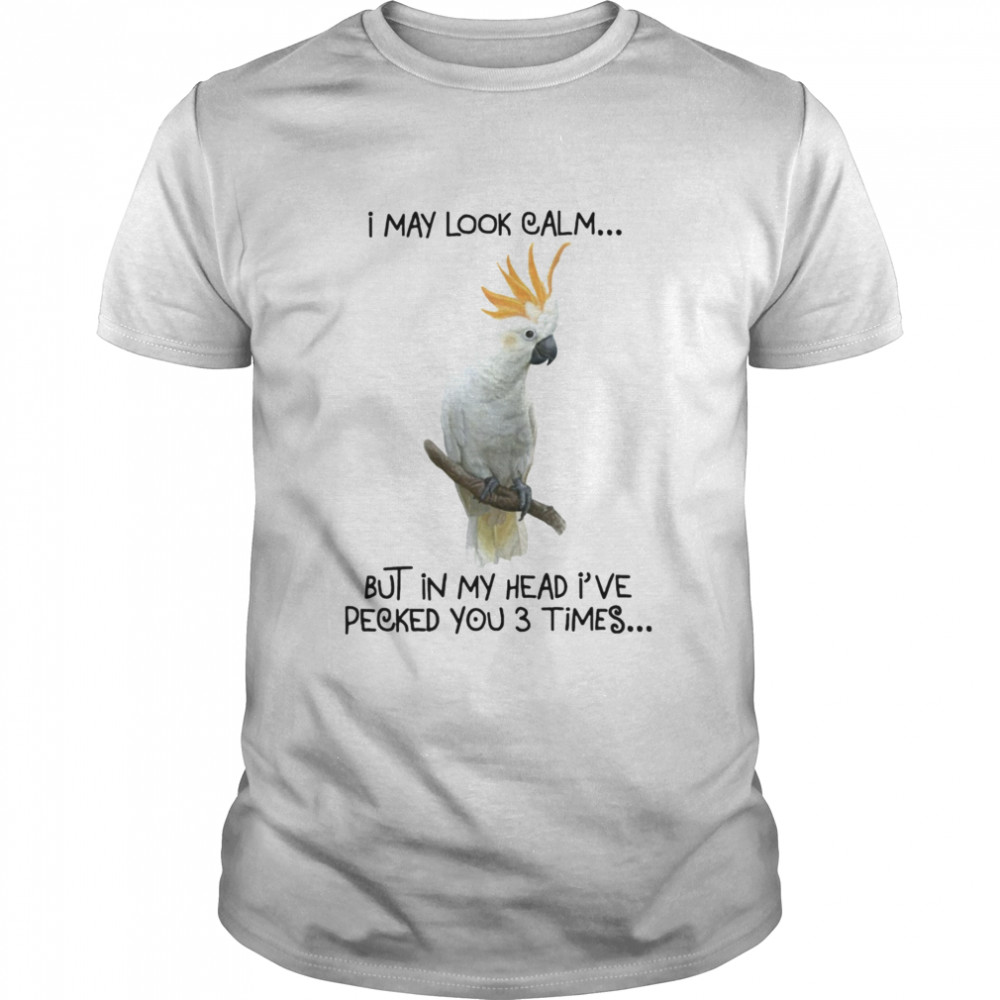 I May Look Calm But In My Head I.ve Pecked You 3 Times  Classic Men's T-shirt