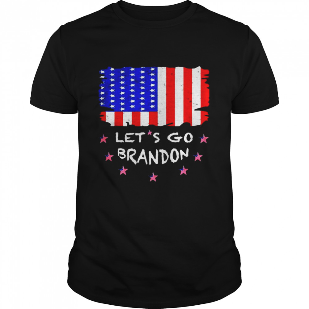 American Flag Let’s Go Brandon Fjb Anti Biden Rate Shirt