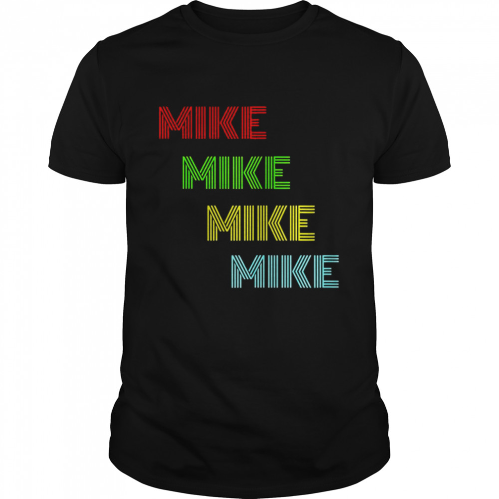 Mike Retro Vintage Personalized Name Idea Shirt
