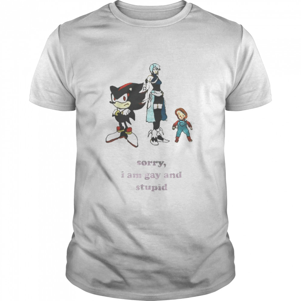 Sonic Shadow Aqua And Chucky Sorry I Am Gay And Stupid Shirt