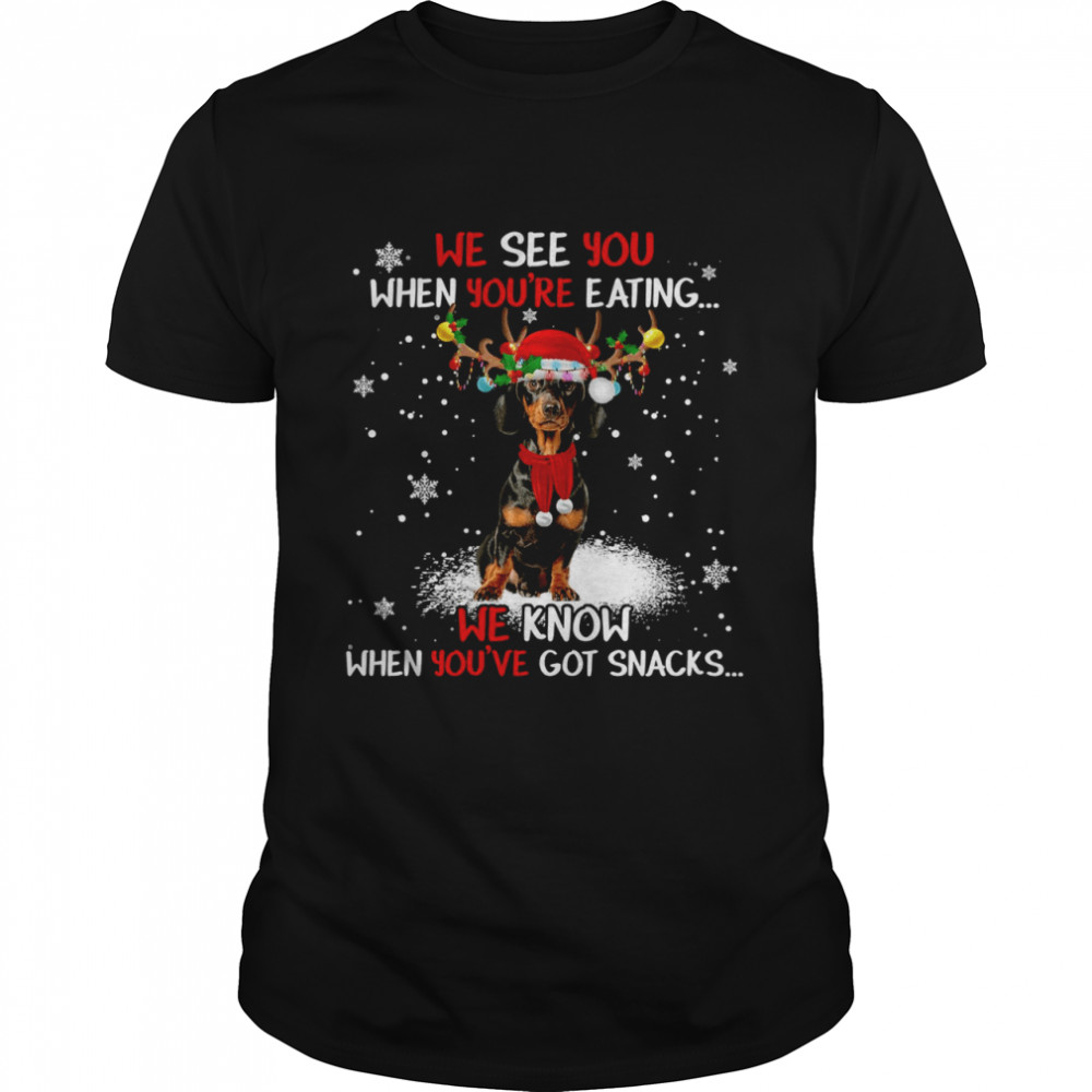 Dachshund We See You When You’re Eating We Know When You’ve Got Snacks Shirt