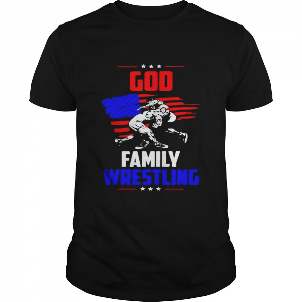 God family wrestling American flag shirt