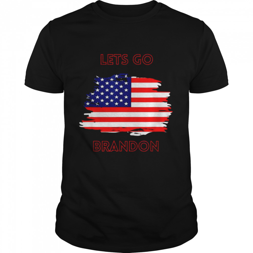 Let’s Go Brandon Usa Flag Anti Biden Tee shirt