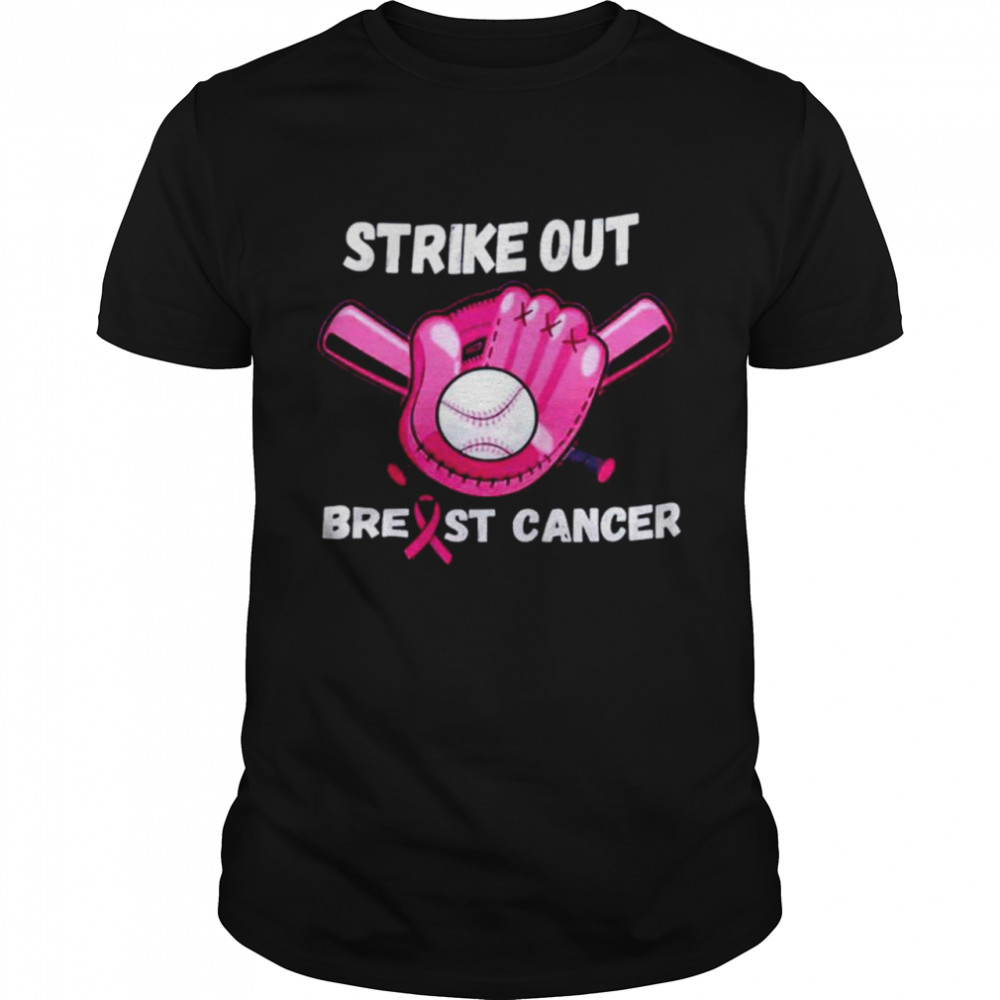 Strike out breast cancer baseball lovers shirt