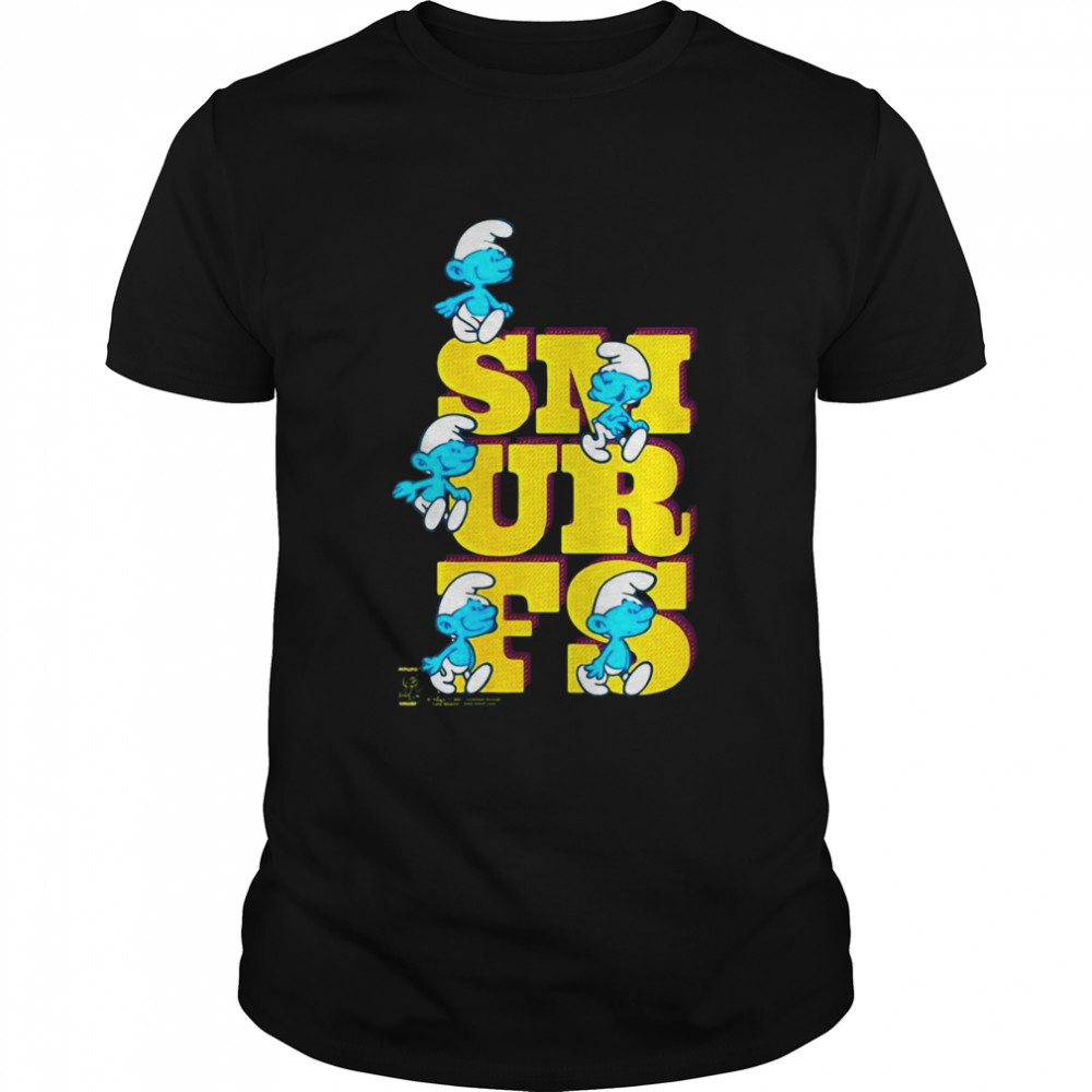 The Smurfs Original Smurfs Big Letters Shirt