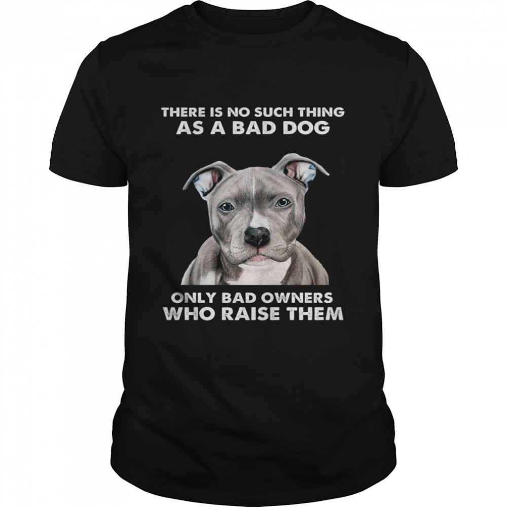 There is no such thing as a bad dog only bad owners who raise them shirt