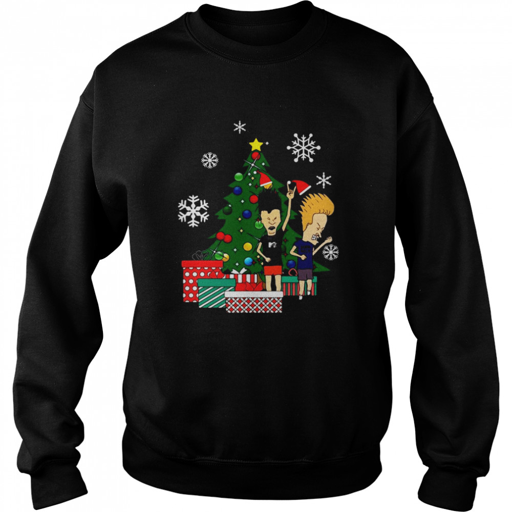 Beavis And Butthead Around The Christmas Tree Essential  Unisex Sweatshirt