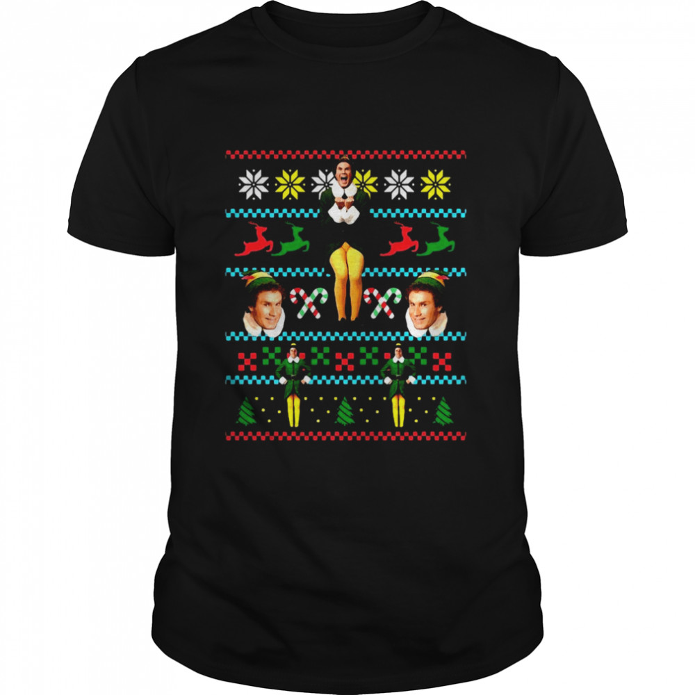 Buddy The Elf Ugly Christmas Sweater Design Classic Xmas Movie Fun Gift Will Ferrell Shirt