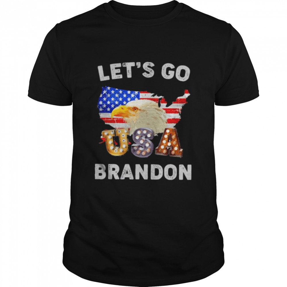 Lets Go Brandon Conservative Eagle US Flag shirt