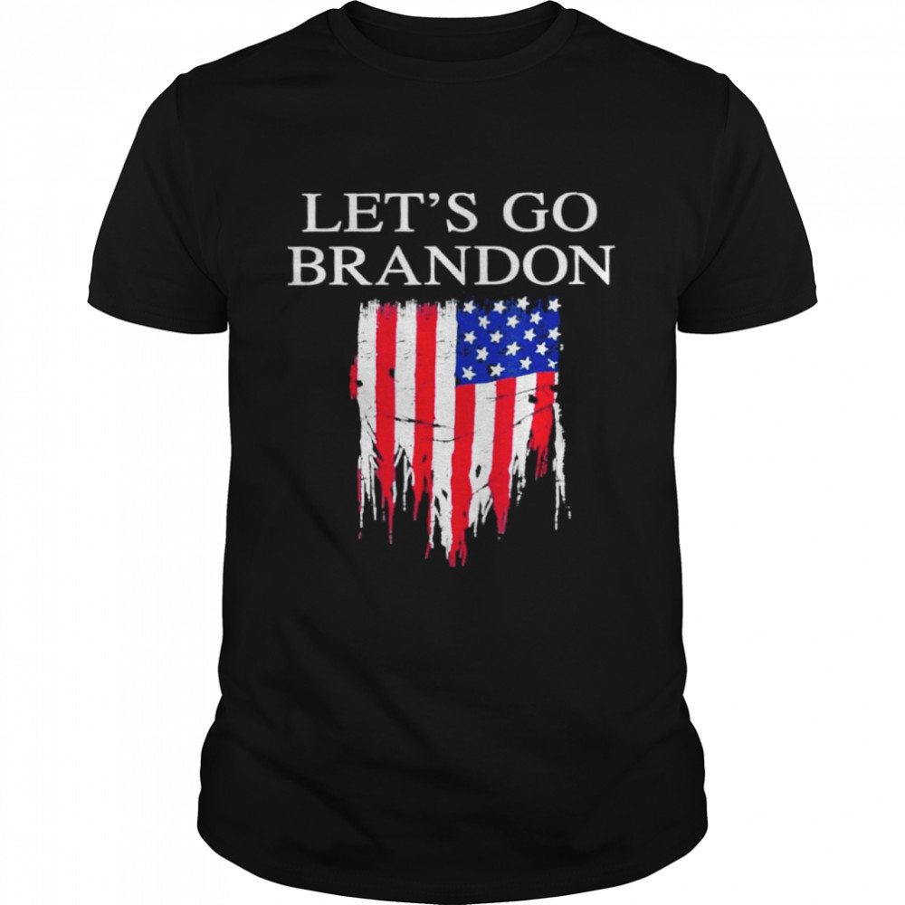 Lets Go Brandon Joe Biden Conservative USA Flag t-shirt