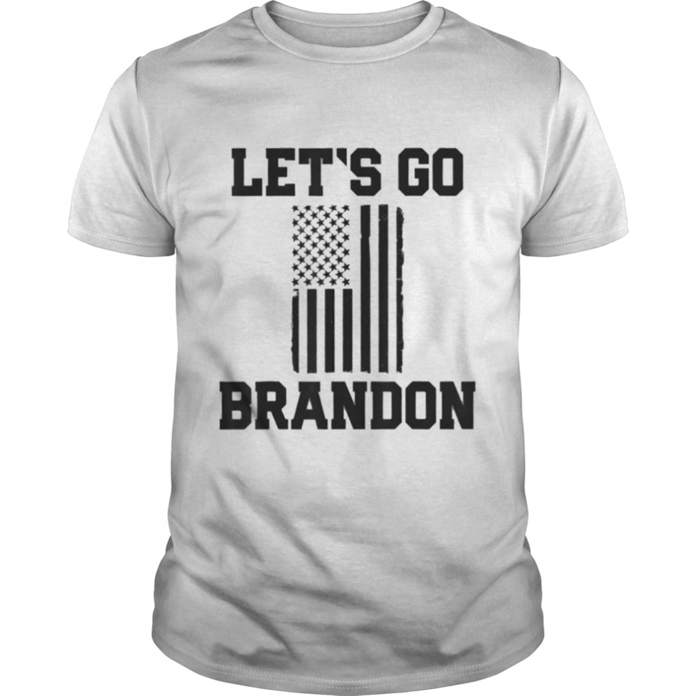 Lets Go Brandon Patriotic Black American Flag shirt