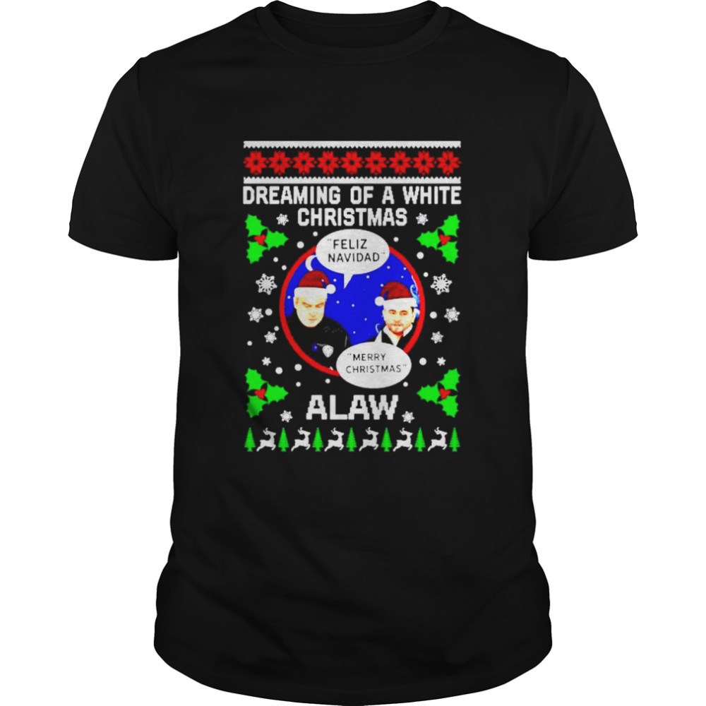 Premium feliz Navidad dreaming of a white Christmas alaw shirt