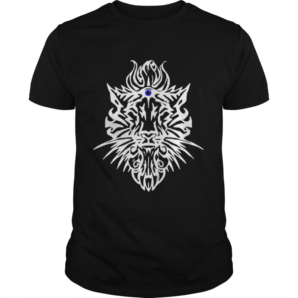 White Lion Edgy Third Eye Chakra Spiritual 3rd Eye Leo Shirt