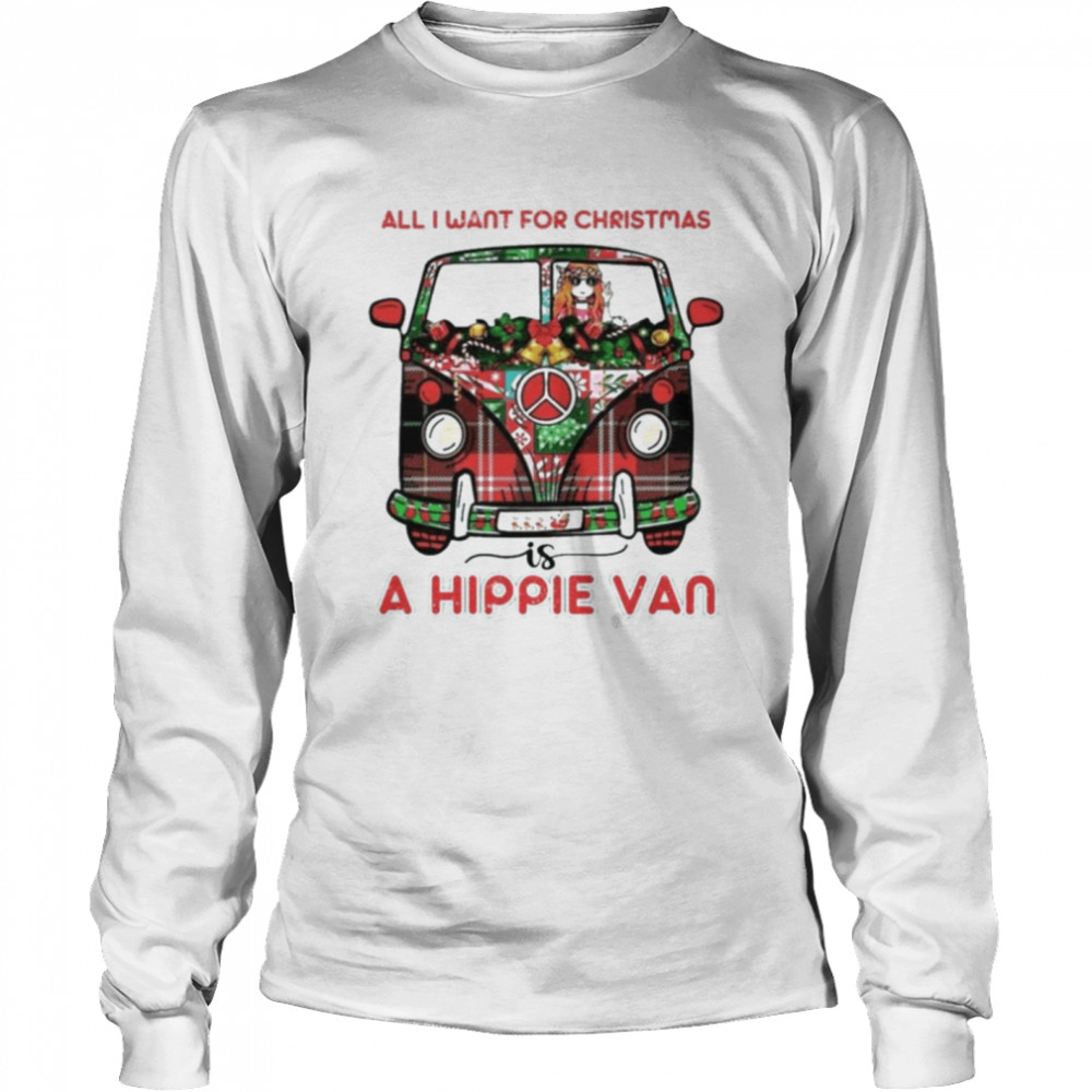 All I want for christmas a hippie van shirt Long Sleeved T-shirt
