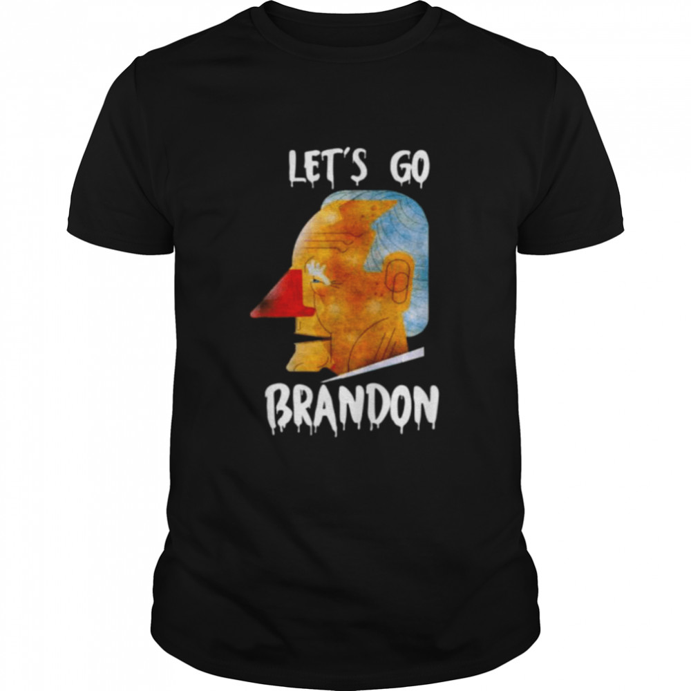 Let’s Go Brandon Joe Biden Conservative Anti Liberal American Flag Tee Shirt
