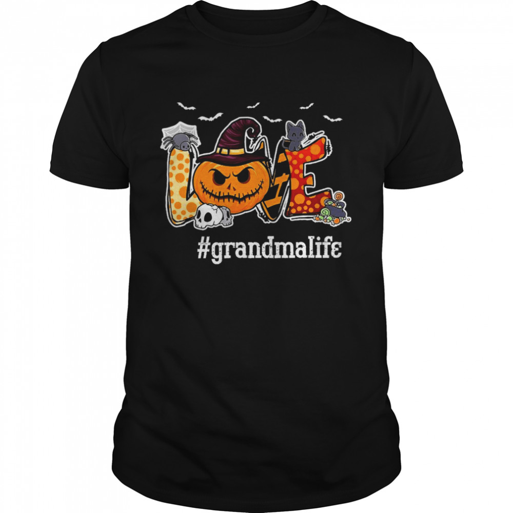 Love Pumpkin Grandma Life Happy Halloween Shirt