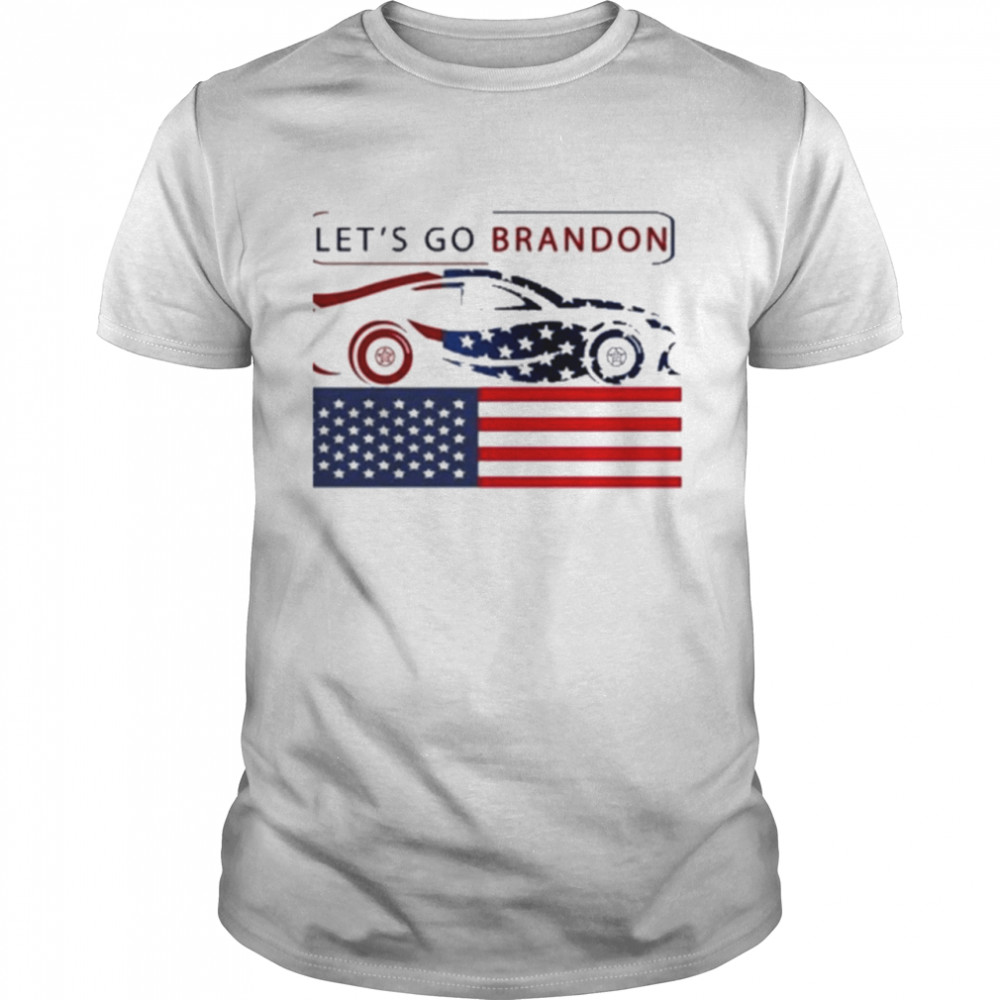 NASCAR American flag let’s go brandon T-Shirt