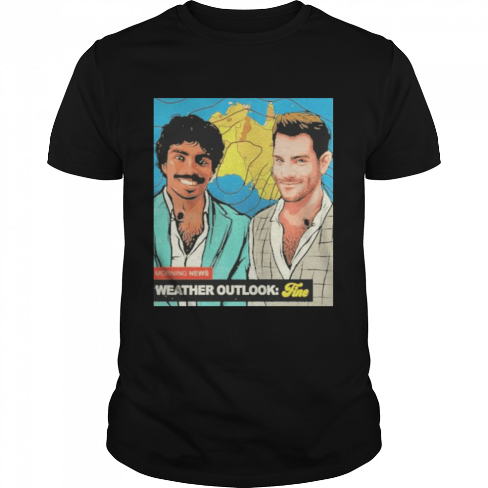 nate Byrne ABC news weather outlook fine shirt