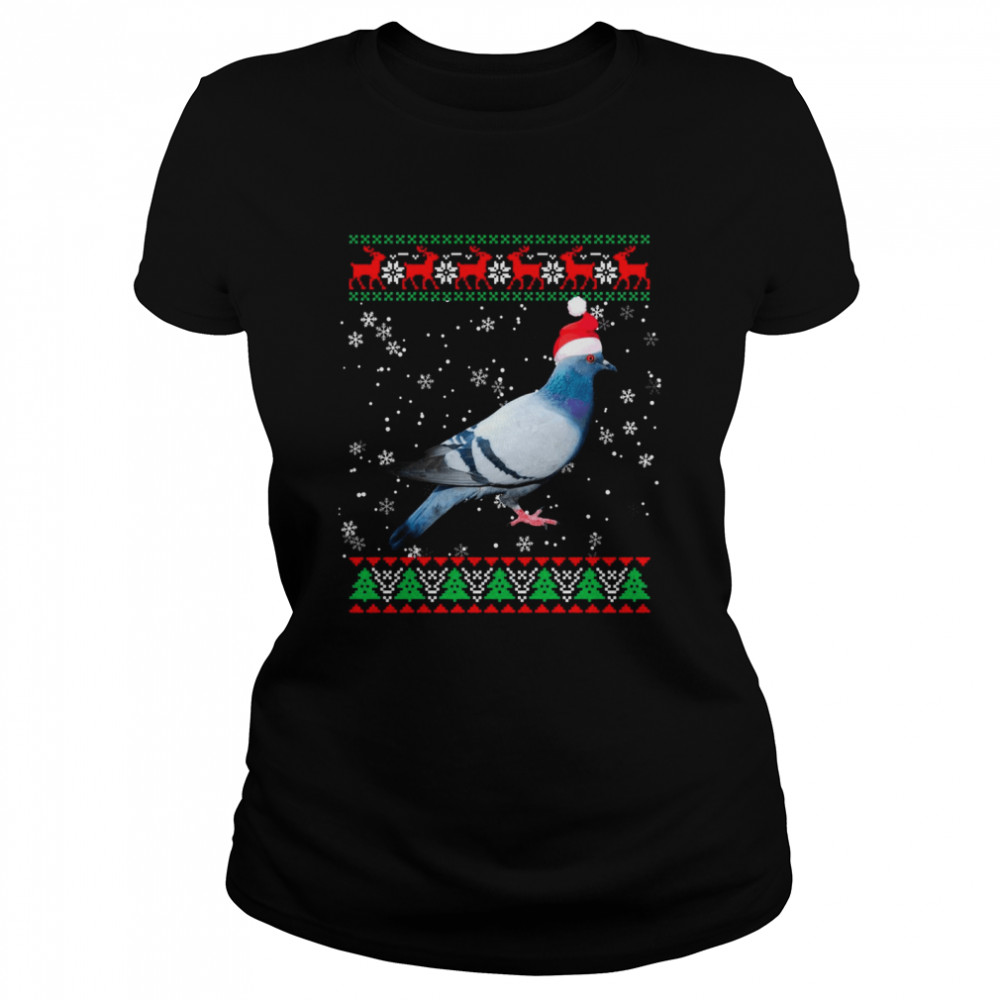 Ugly Xmas Animals Christmas Pigeon  Classic Women's T-shirt
