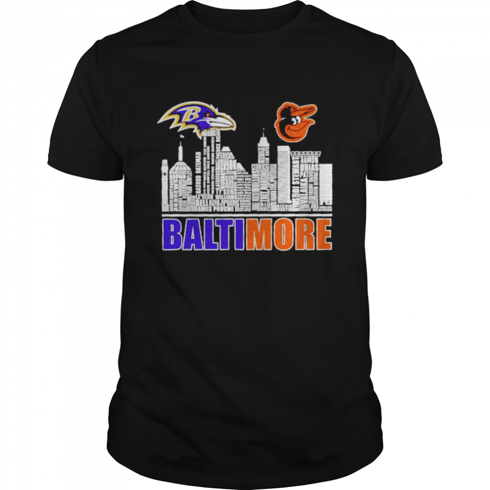 Baltimore Ravens And Baltimore Orioles Baseball Baltimore City Shirt