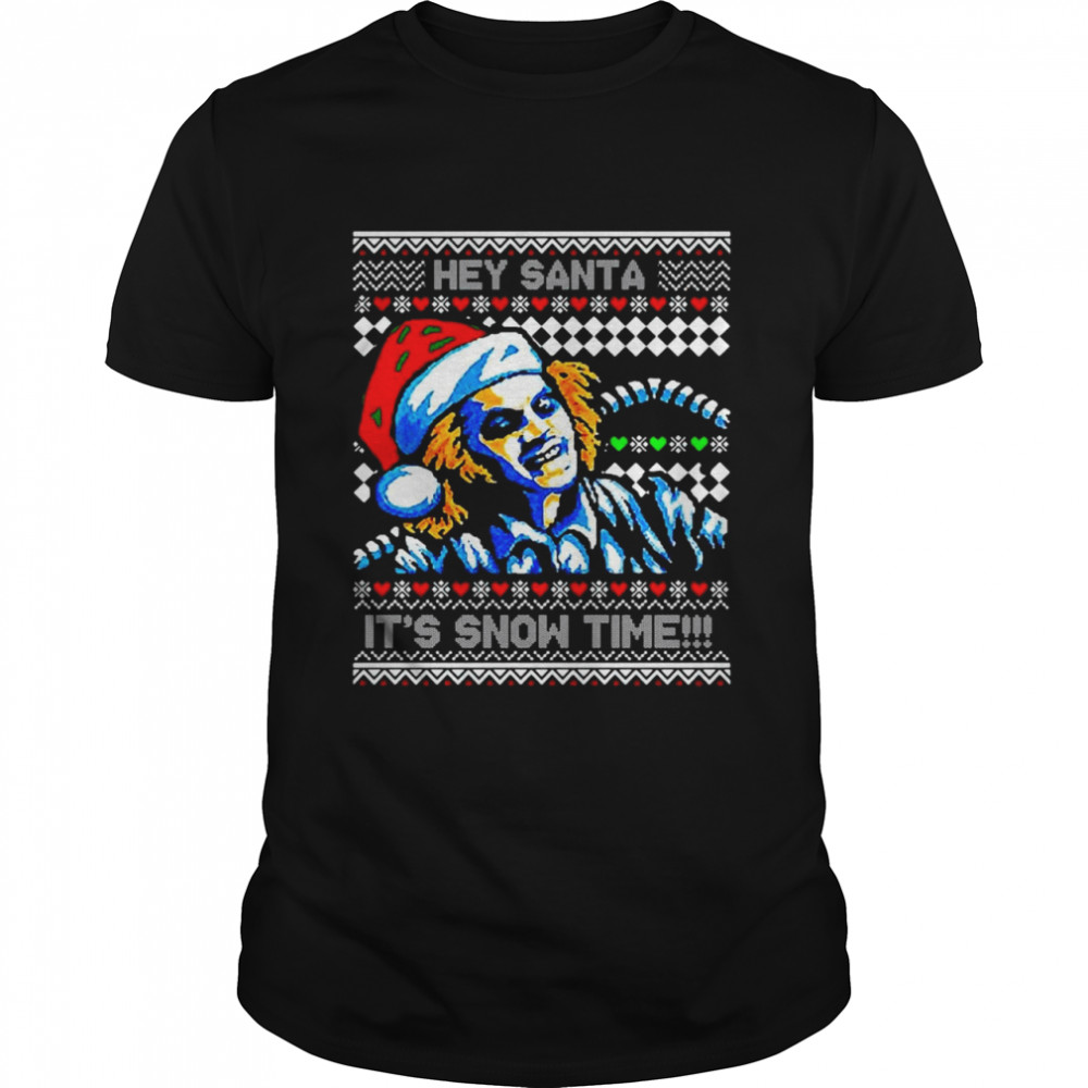 Beetlejuice Hey Santa It’s Snow Time Christmas shirt