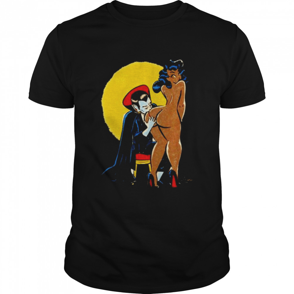 Dracula Vampire butt black girl shirt